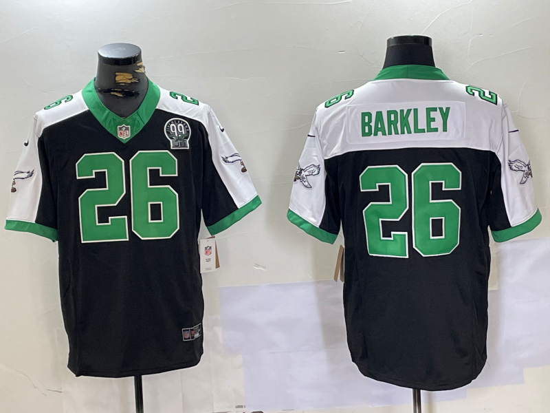 Men's Philadelphia Eagles Saquon Barkley #26 Black Team Jersey